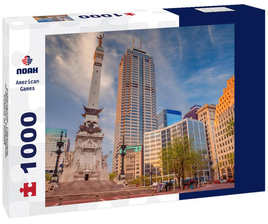 Noah Jigsaw Puzzle Indianapolis. Cityscape of downtown Indianapolis, Indiana at sunset 1000 Pieces