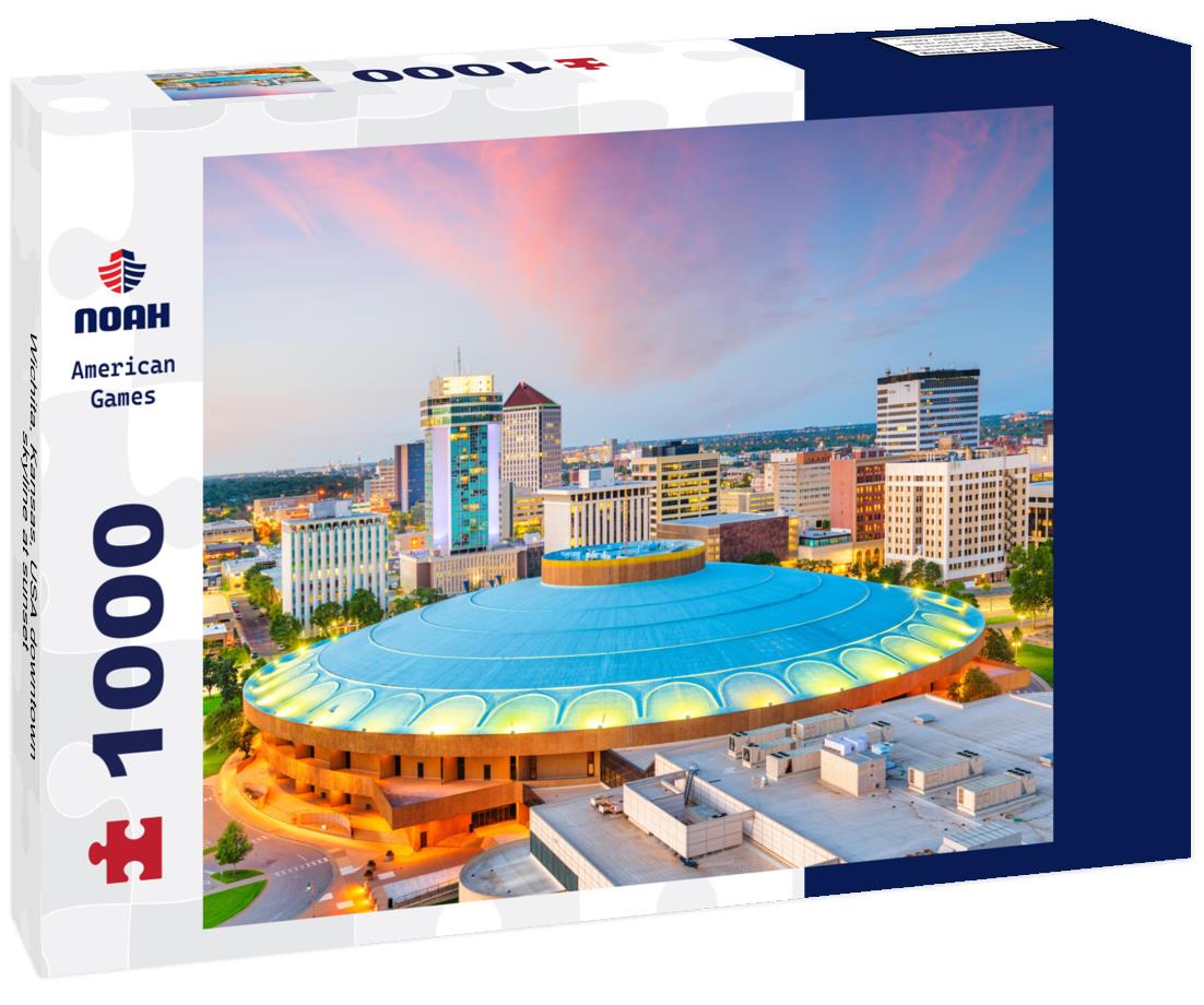 Wichita, Kansas, USA downtown skyline at sunset 1000pc Puzzle