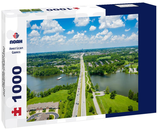 Noah Jigsaw Puzzle Aerial view of Jacobson Park Lake and Richmond Road in Lexington, Kentucky 1000 Pieces