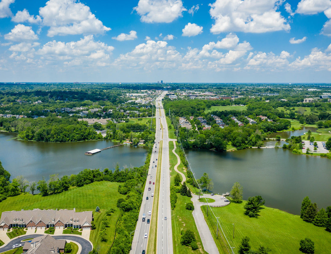Noah Jigsaw Puzzle Aerial view of Jacobson Park Lake and Richmond Road in Lexington, Kentucky 1000 Pieces