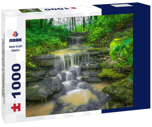 Noah Jigsaw Puzzle A long waterfall with long exposure flowing over rocky areas in Cherokee Park, Louisville, Kentucky, United States 1000 Pieces