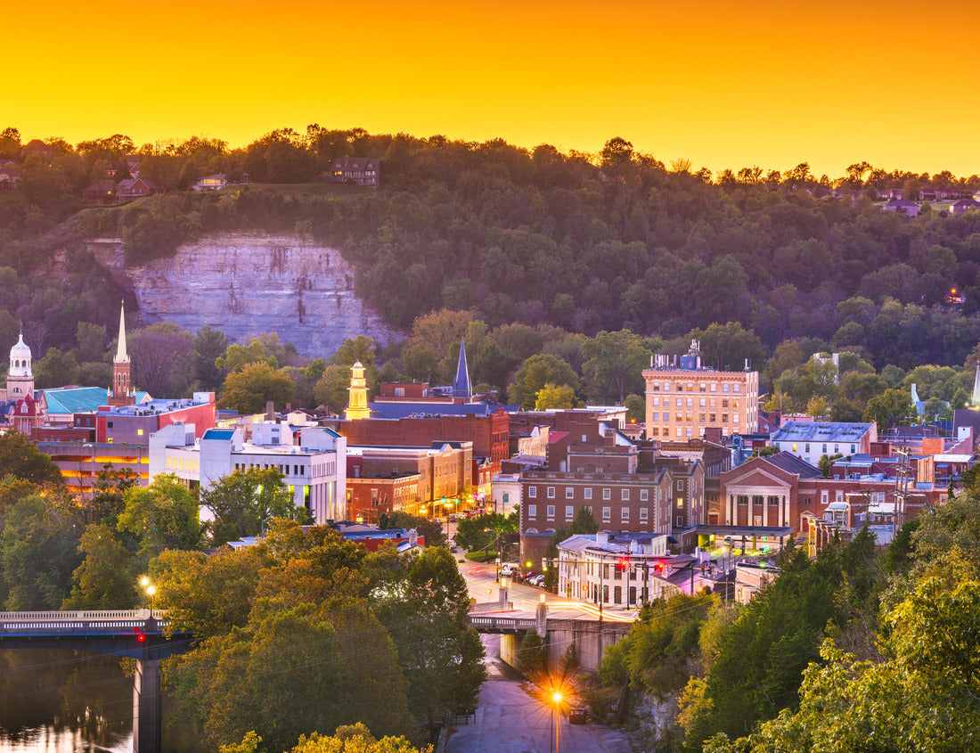 Noah Jigsaw Puzzle Frankfort, Kentucky, USA City skyline on the Kentucky River at dusk 1000 Pieces