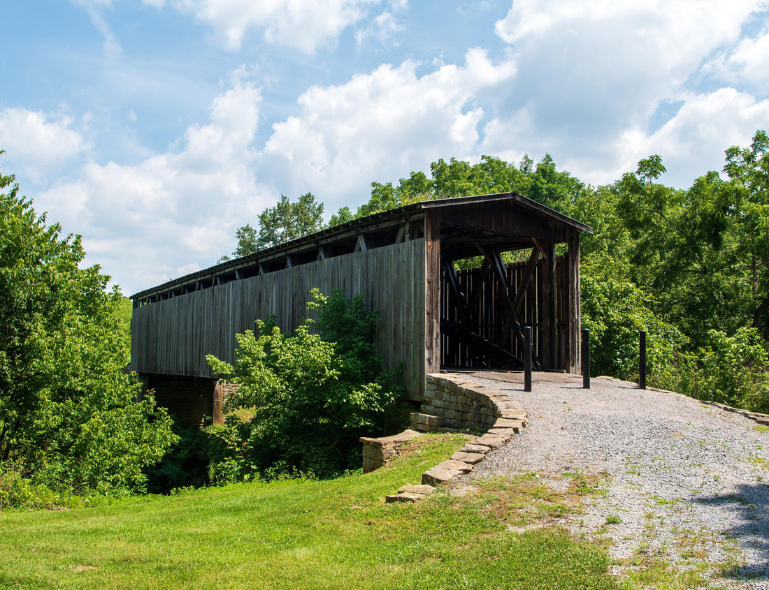 Noah Jigsaw Puzzle Bridge No. 17-101-01 The Johnson Creek Covered Bridge is the only known example of Robert Smith's trust system in Kentucky 1000 Pieces