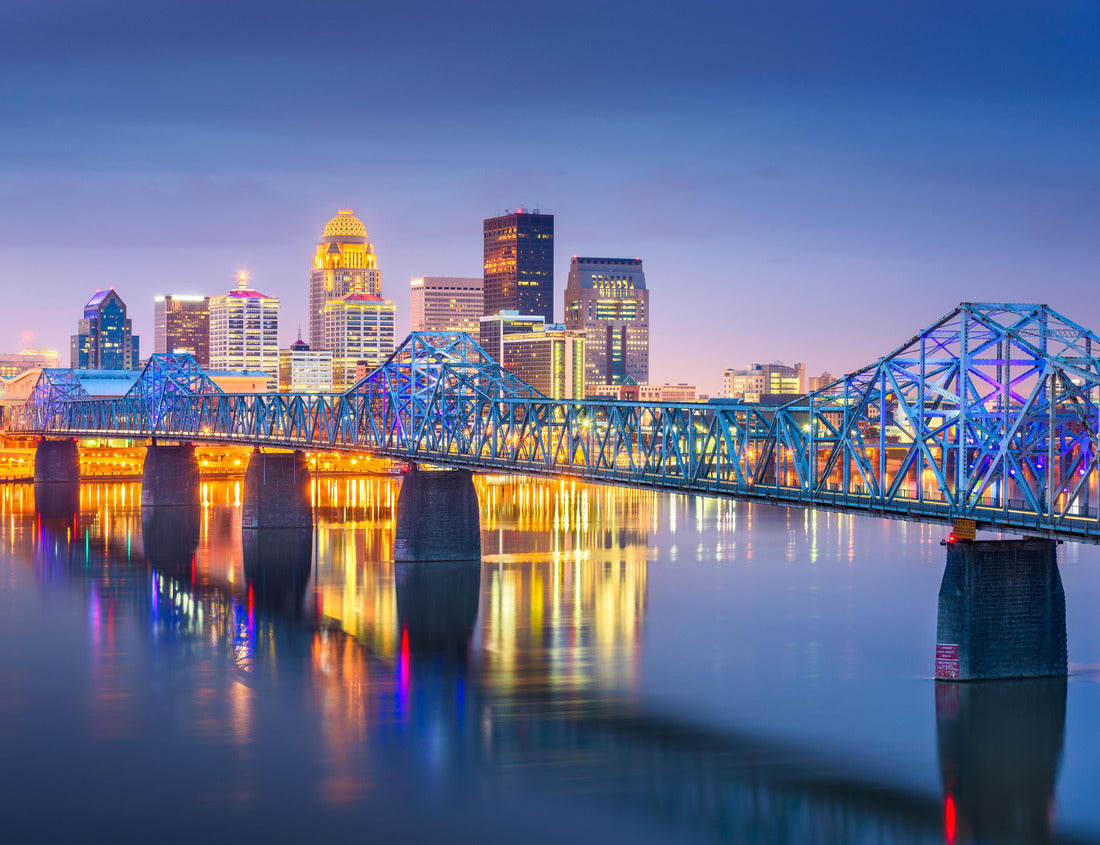 Noah Jigsaw Puzzle Louisville, Kentucky, USA downtown skyline on the Ohio River at dusk 1000 Pieces