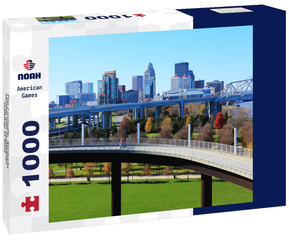 The Louisville, Kentucky skyline with pedestrian walkway in front 1000pc Puzzle