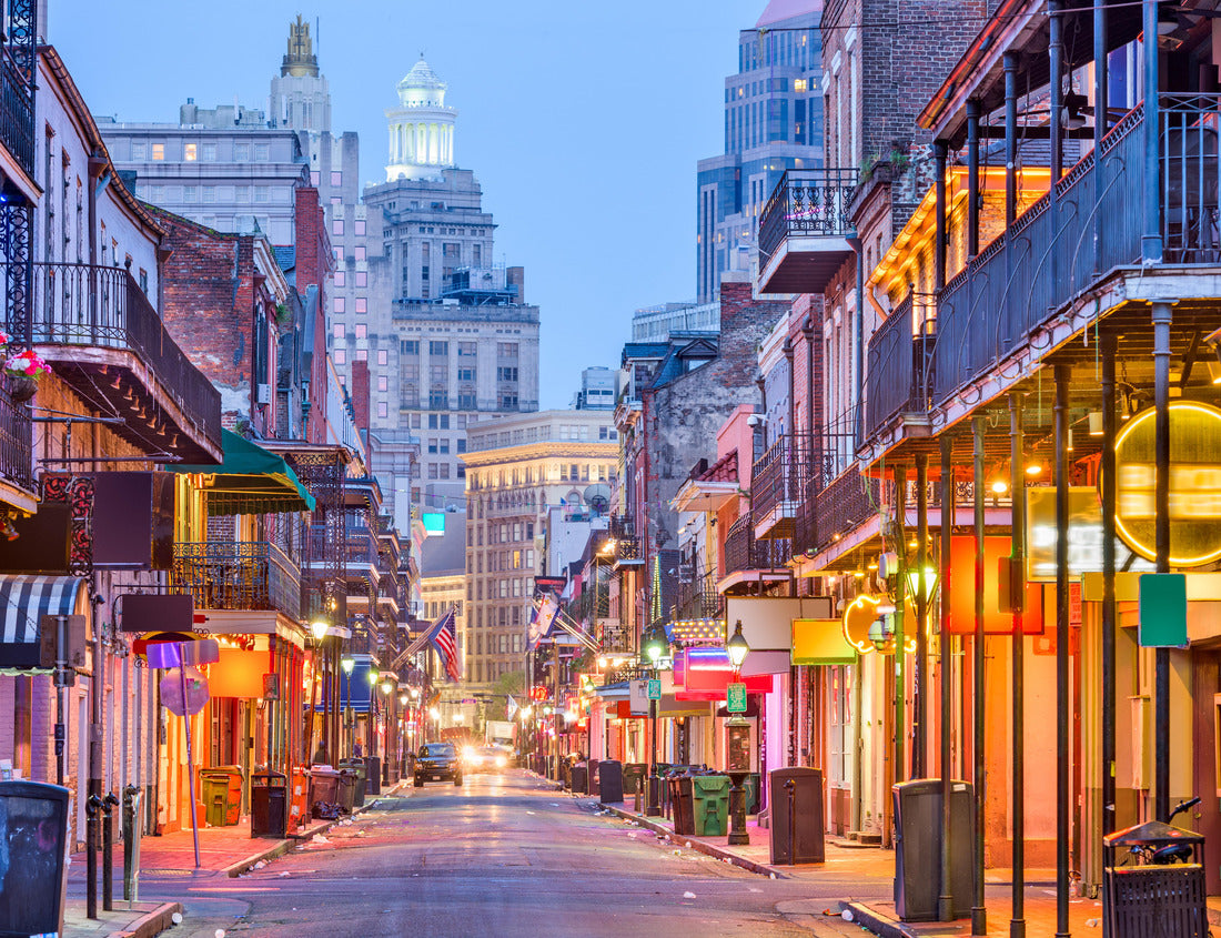 Noah Jigsaw Puzzle Bourbon St., New Orleans, Louisiana, USA Cityscape of bars and restaurants at dusk 1000 Pieces