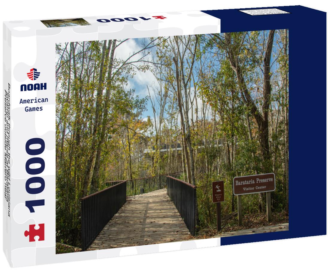 Noah Jigsaw Puzzle Boardwalk through the wild Louisiana swamp and marsh at Barataria Preserve outside Marrero near New Orleans, USA 1000 Pieces