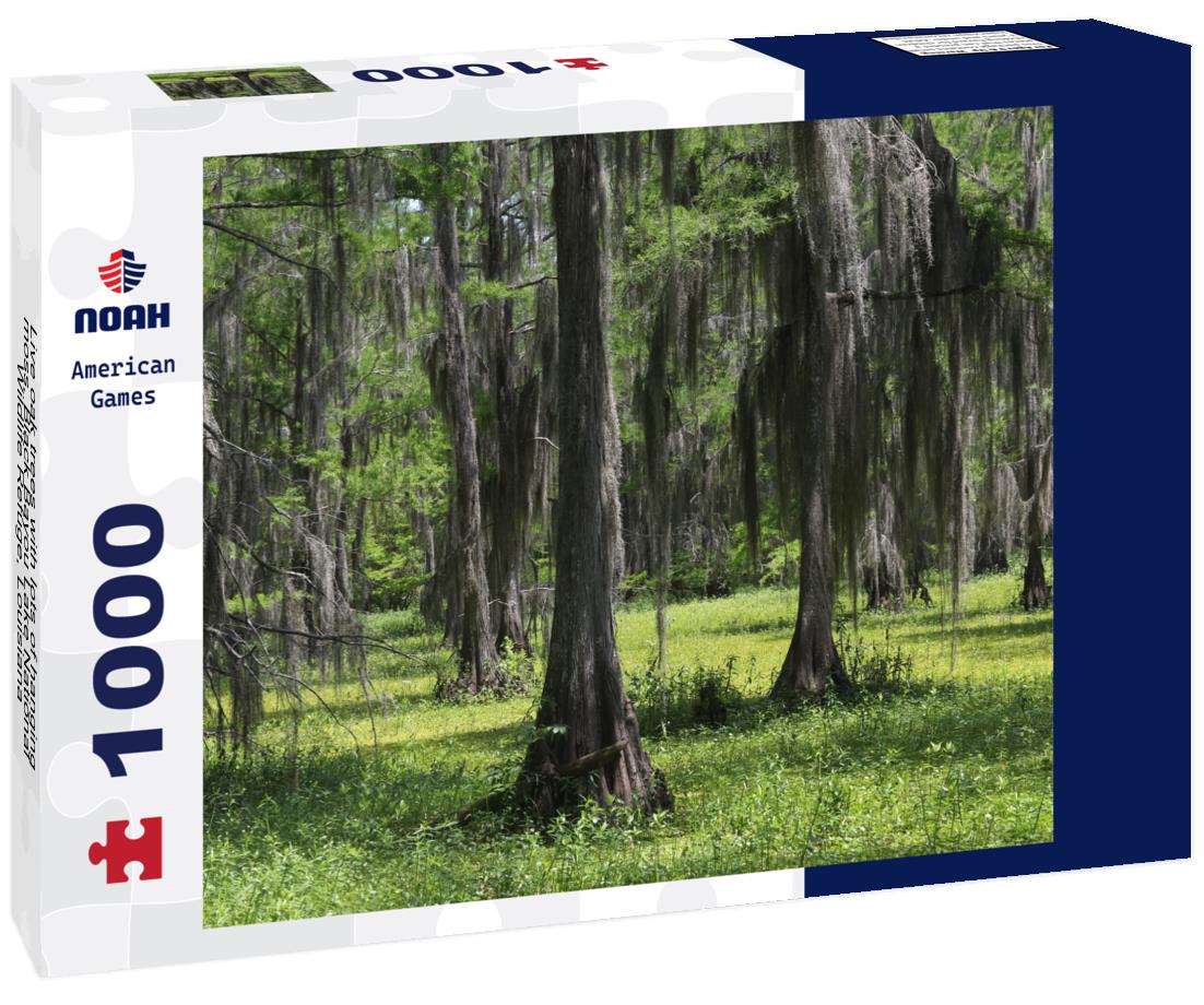 Noah Jigsaw Puzzle Live oak trees with lots of hanging moss, Black Bayou Lake National Wildlife Refuge, Louisiana 1000 Pieces