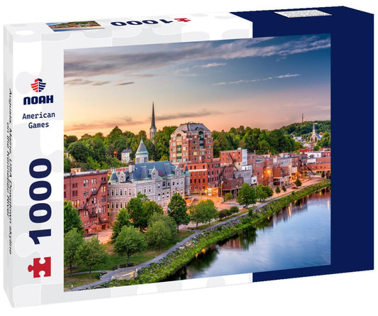 Noah Jigsaw Puzzle Augusta, Maine, USA Downtown skyline on the Kennebec River 1000 Pieces
