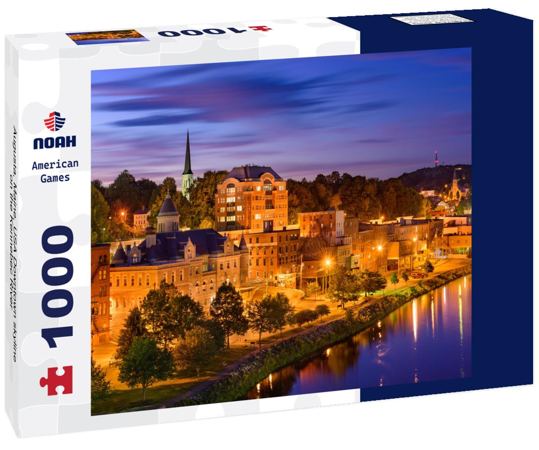 Noah Jigsaw Puzzle Augusta, Maine, USA Downtown skyline on the Kennebec River 1000 Pieces