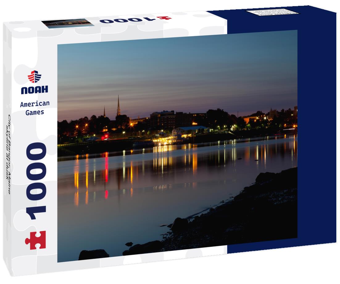 Noah Jigsaw Puzzle City of Bangor, Maine skyline at dusk 1000 Pieces