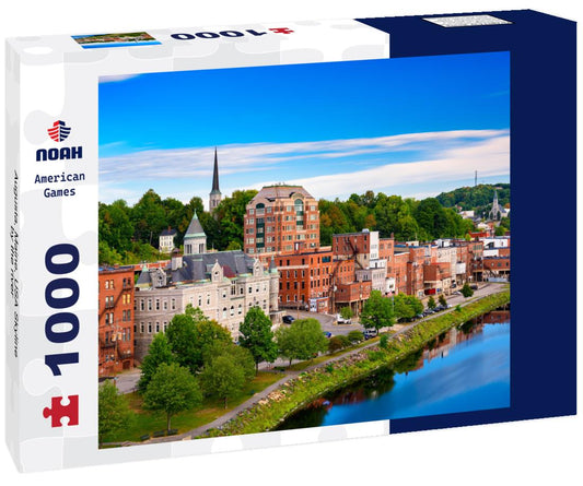 Noah Jigsaw Puzzle Augusta, Maine, USA Skyline by the river 1000 Pieces