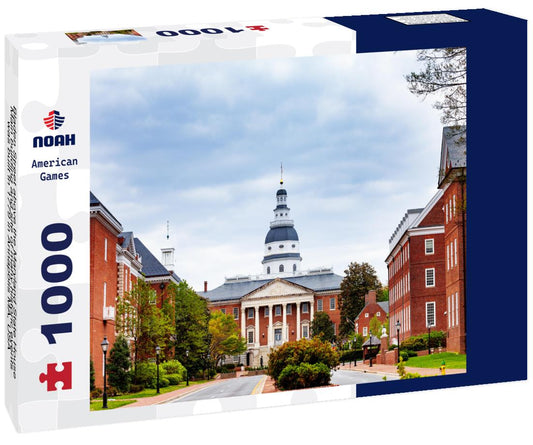 Noah Jigsaw Puzzle Bladen Street above the Maryland State House Main building and site of many historic events was built in 1779 in Annapolis MA, USA 1000 Pieces