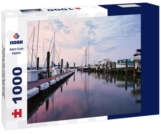Noah Jigsaw Puzzle Boats in the marina at sunset. A pastel sky over Annapolis on the Chesapeake Bay in the state of Maryland, USA 1000 Pieces