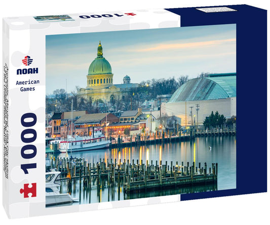 Noah Jigsaw Puzzle Annapolis, Maryland, USA City skyline in the Chesapeake Bay with the chapel of the United States Naval Academy 1000 Pieces