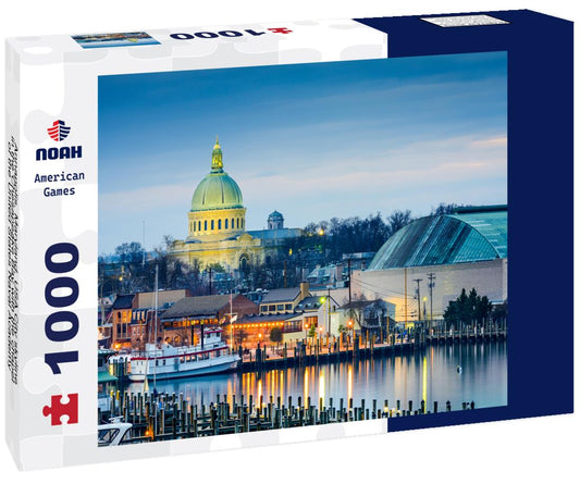 Noah Jigsaw Puzzle Annapolis, Maryland, USA City skyline in the Chesapeake Bay with the chapel of the United States Naval Academy 1000 Pieces