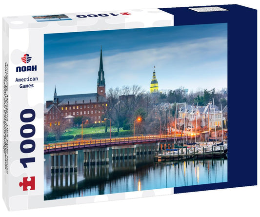 Noah Jigsaw Puzzle Annapolis, Maryland, USA State House and St. Mary's Church over Annapolis Harbor and Eastport Bridge 1000 Pieces