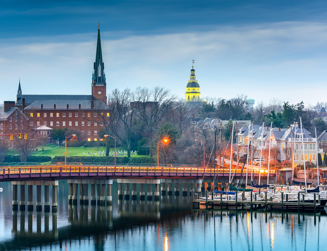 Noah Jigsaw Puzzle Annapolis, Maryland, USA State House and St. Mary's Church over Annapolis Harbor and Eastport Bridge 1000 Pieces