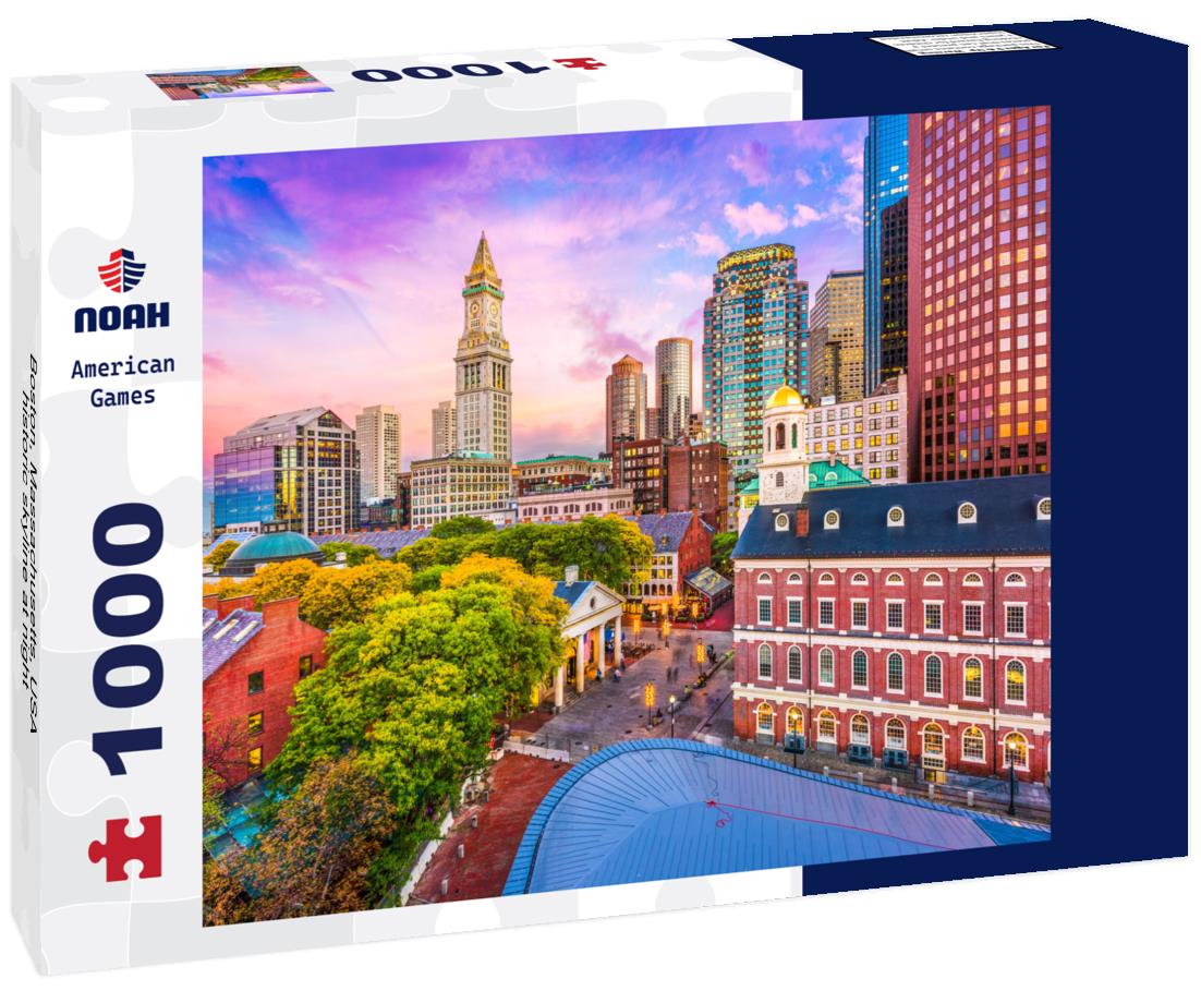 Noah Jigsaw Puzzle Boston, Massachusetts, USA historic skyline at night 1000 Pieces
