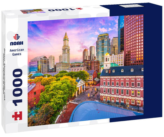 Noah Jigsaw Puzzle Boston, Massachusetts, USA historic skyline at night 1000 Pieces