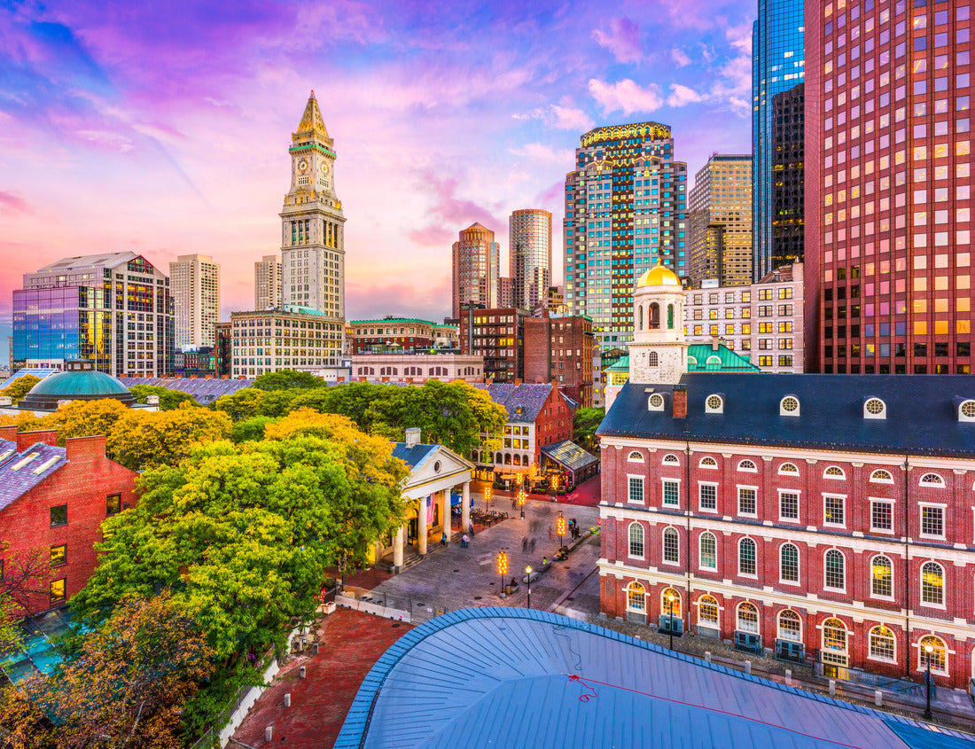 Noah Jigsaw Puzzle Boston, Massachusetts, USA historic skyline at night 1000 Pieces