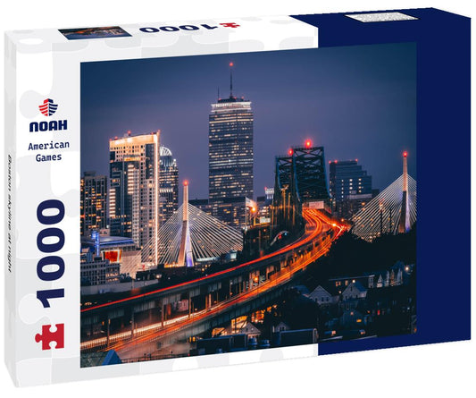 Noah Jigsaw Puzzle Boston skyline at night 1000 Pieces