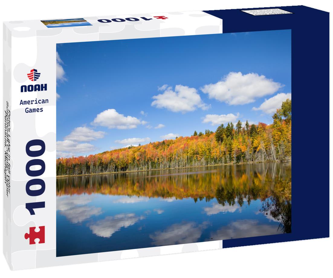 Noah Jigsaw Puzzle Pete's Lake in fall color Schoolcraft County, Upper Peninsula, Michigan 1000 Pieces