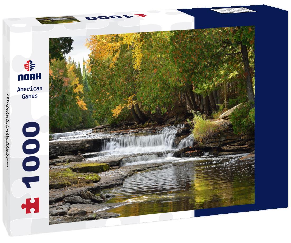 Noah Jigsaw Puzzle Whitefish Falls Michigan Autumn Waterfall 1000 Pieces