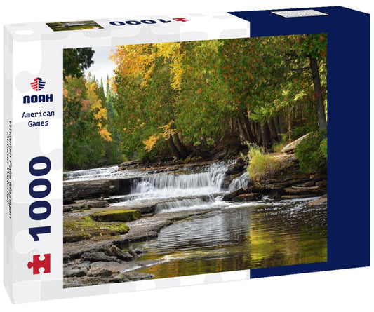 Noah Jigsaw Puzzle Whitefish Falls Michigan Autumn Waterfall 1000 Pieces