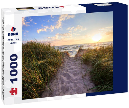 Noah Jigsaw Puzzle Path to a sunny beach. Sandy beach path leads to a sunny summer horizon over the open waters of Lake Michigan. Hoffmaster State Park. Muskegon, Michigan 1000 Pieces