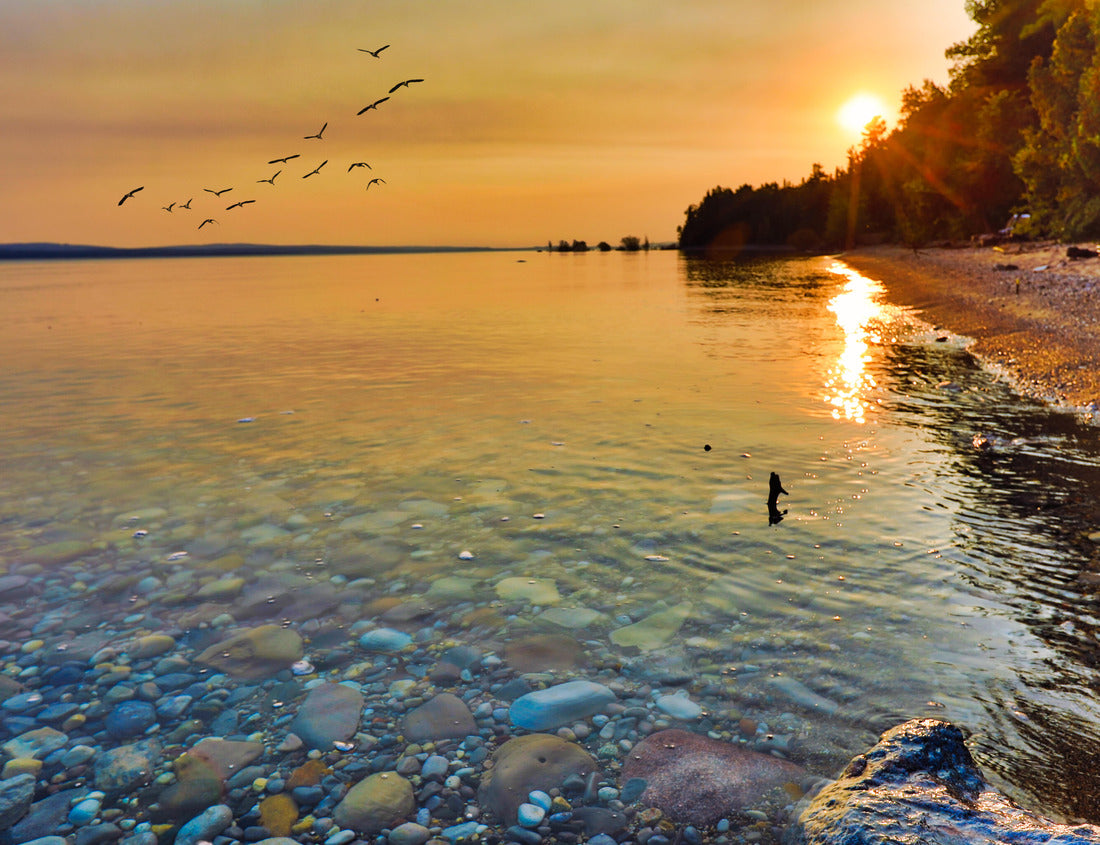Noah Jigsaw Puzzle Enjoy views of Lake Michigan at sunrise and sunset. This view is located between Petoskey and Charlevoix Michigan 1000 Pieces