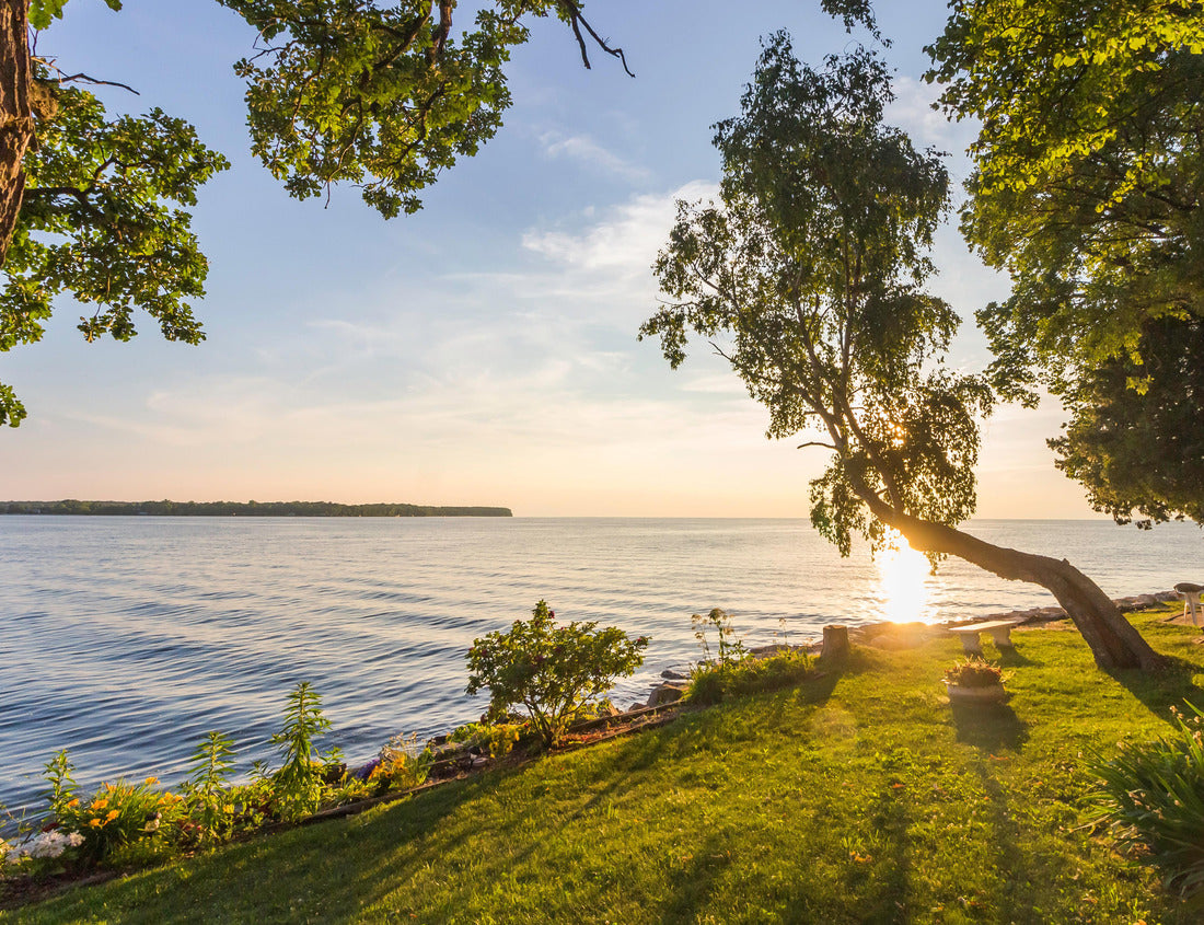 Noah Jigsaw Puzzle Sunset over Lake Michigan and the garden landscape 1000 Pieces