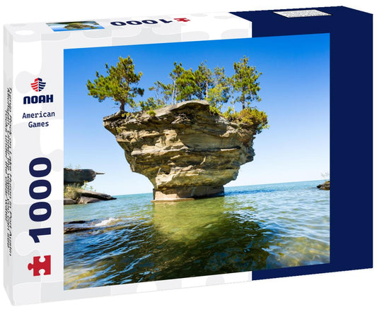 Noah Jigsaw Puzzle Turnip Rock on Lake Huron in Port Austin Michigan. Under the water you can see rocks under the clear water 1000 Pieces