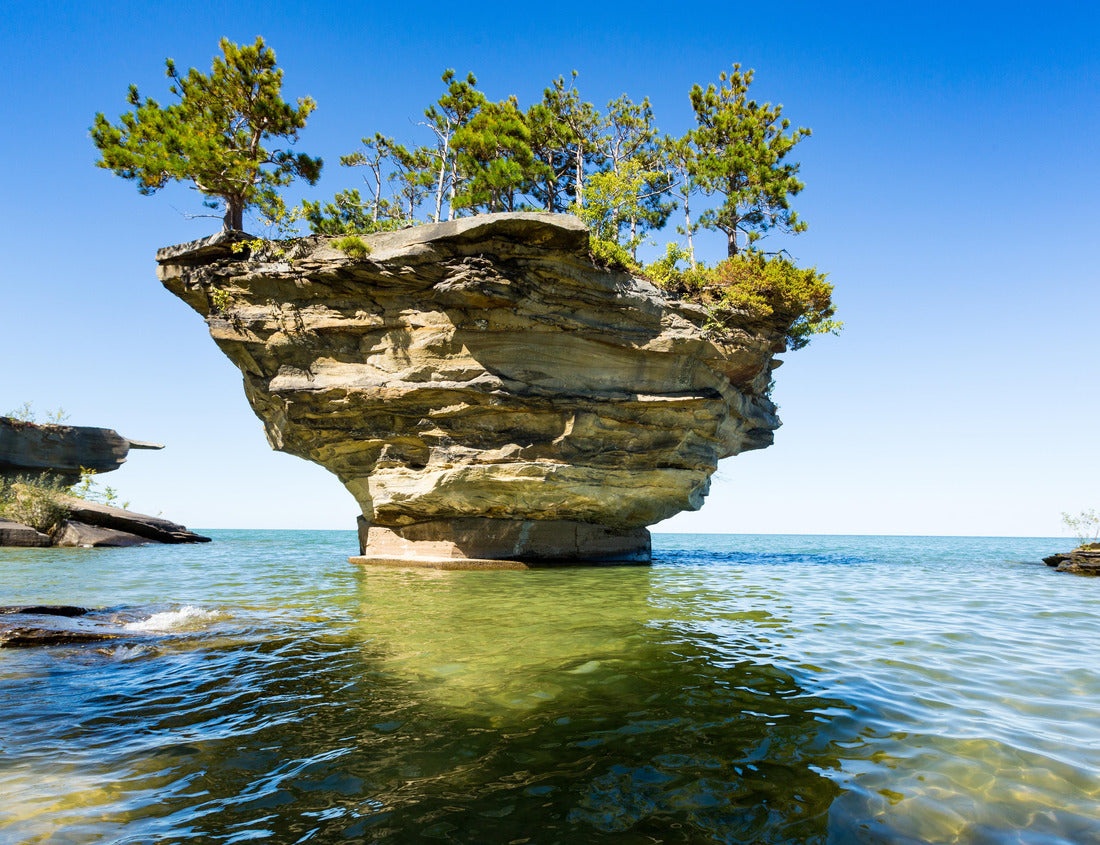 Noah Jigsaw Puzzle Turnip Rock on Lake Huron in Port Austin Michigan. Under the water you can see rocks under the clear water 1000 Pieces