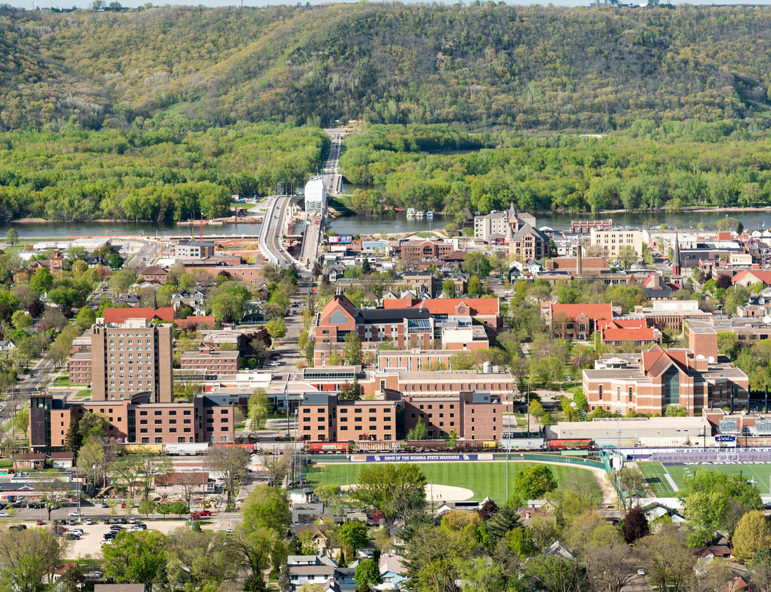 Noah Jigsaw Puzzle Bird's Eye View of Winona, Minnesota Looking East 1000 Pieces
