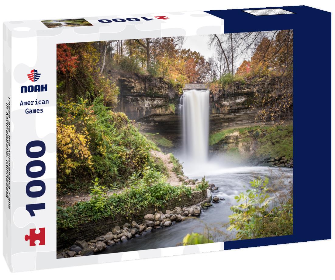 These are the Minnehaha Falls in Minneapolis, Minnesota 1000pc Puzzle