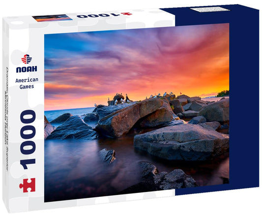 Noah Jigsaw Puzzle Dramatic Clouds over Lake Superior Minnesota Horizon 1000 Pieces