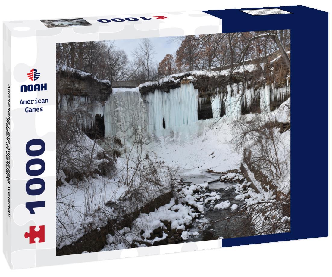 Noah Jigsaw Puzzle Minnehaha Falls Minnesota waterfall frozen in January 1000 Pieces