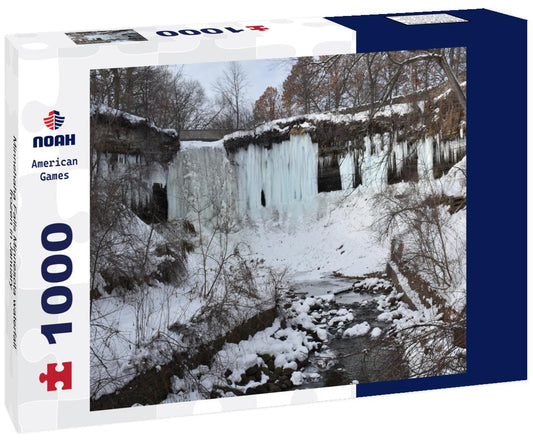 Noah Jigsaw Puzzle Minnehaha Falls Minnesota waterfall frozen in January 1000 Pieces