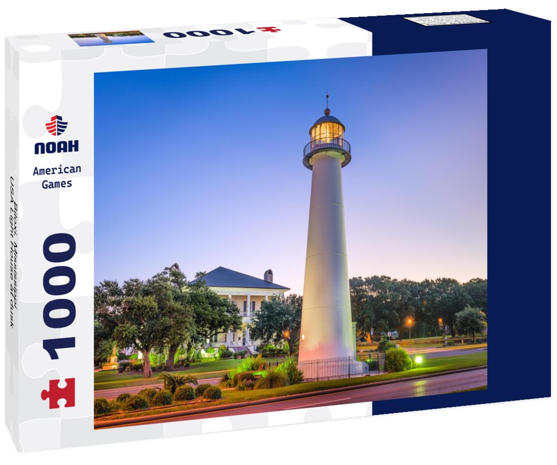 Noah Jigsaw Puzzle Biloxi, Mississippi, USA Light House at dusk 1000 Pieces