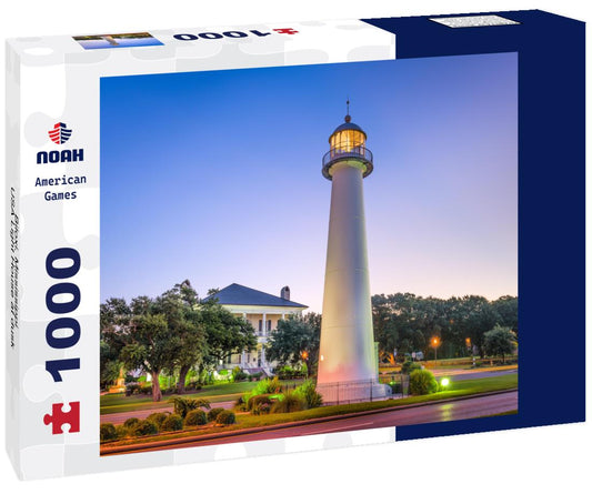 Noah Jigsaw Puzzle Biloxi, Mississippi, USA Light House at dusk 1000 Pieces
