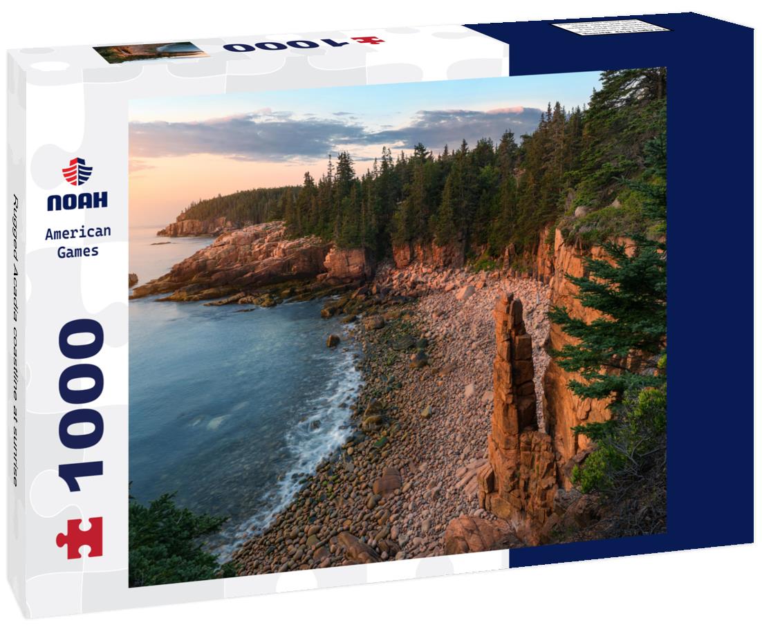 Noah Jigsaw Puzzle Rugged Acadia coastline at sunrise 1000 Pieces