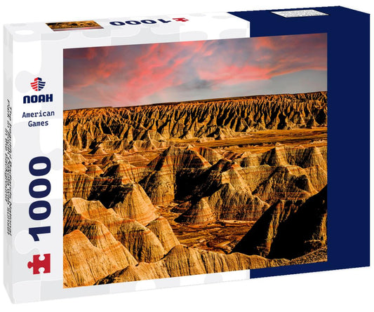 Noah Jigsaw Puzzle The beautiful Badlands National Park in South Dakota with sunset in the background 1000 Pieces