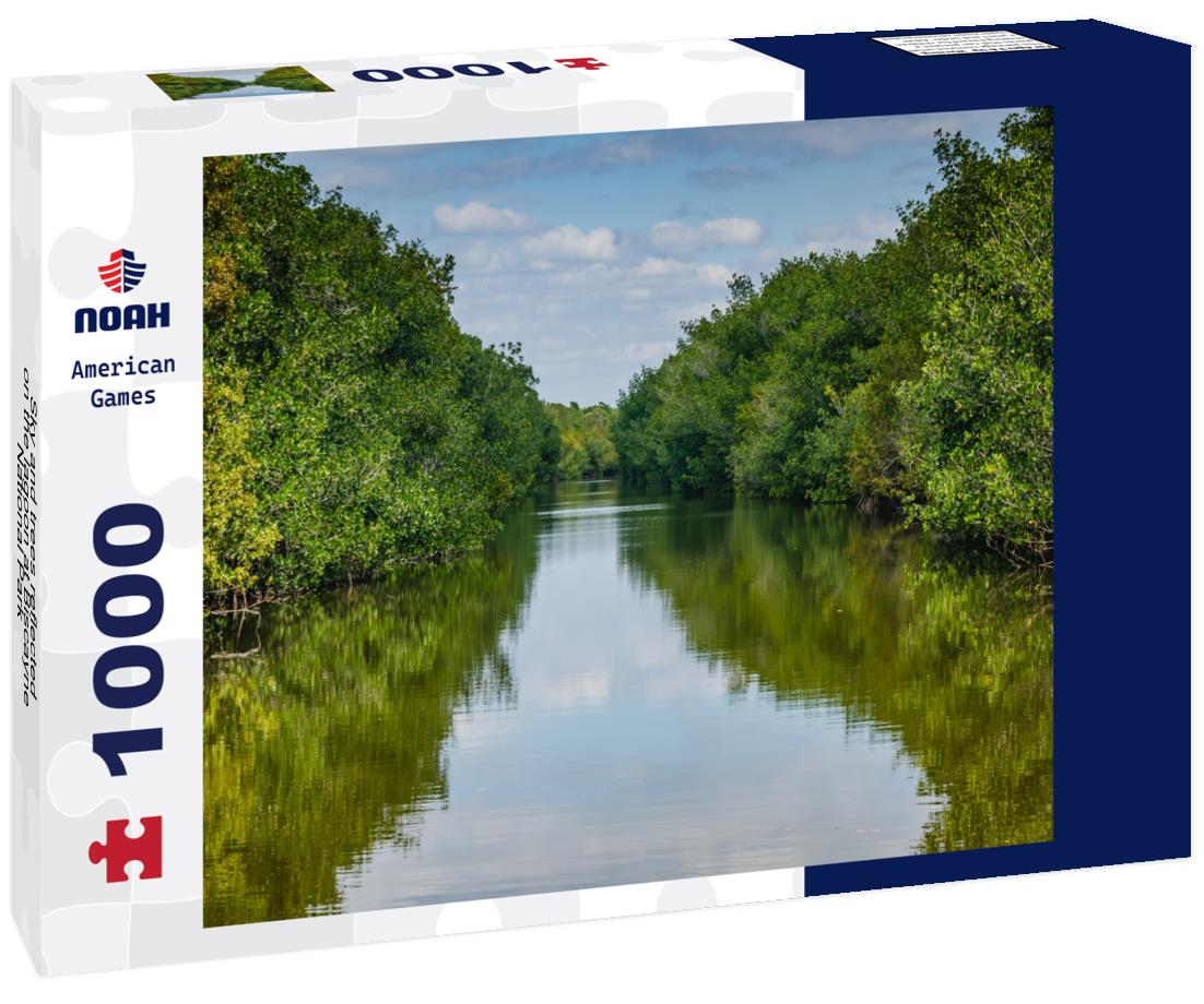 Noah Jigsaw Puzzle Sky and trees reflected on the lagoon at Biscayne National Park 1000 Pieces
