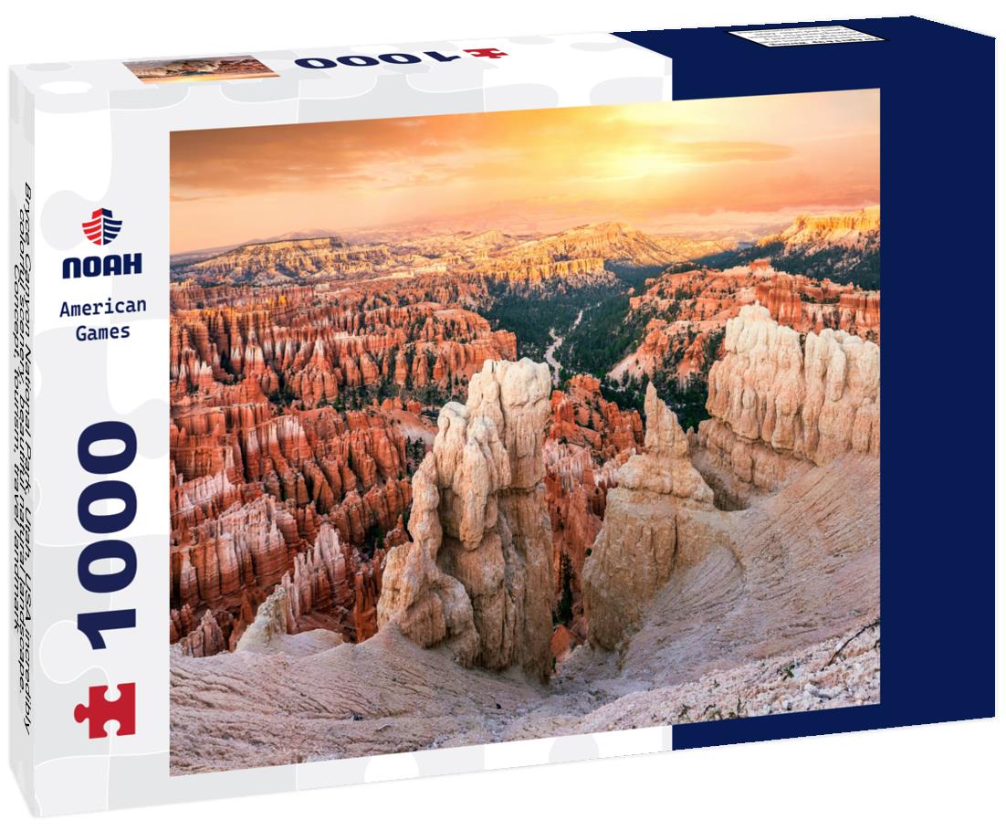 Noah Jigsaw Puzzle Bryce Canyon National Park, Utah, USA incredibly colorful scenery, beautiful natural landscape. Concept, tourism, travel landmark 1000 Pieces