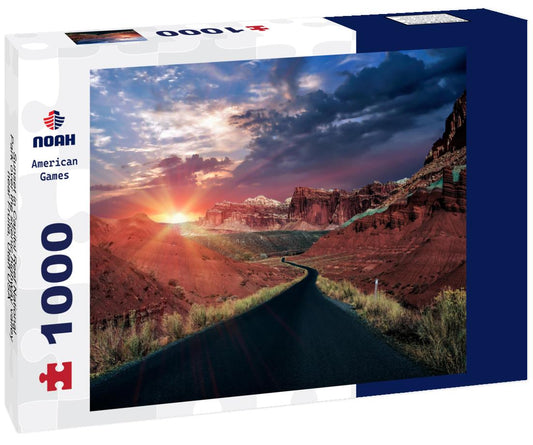 Noah Jigsaw Puzzle Sunset in Capitol Reef National Park over the scenic highway valley near Fruita, Utah USA 1000 Pieces