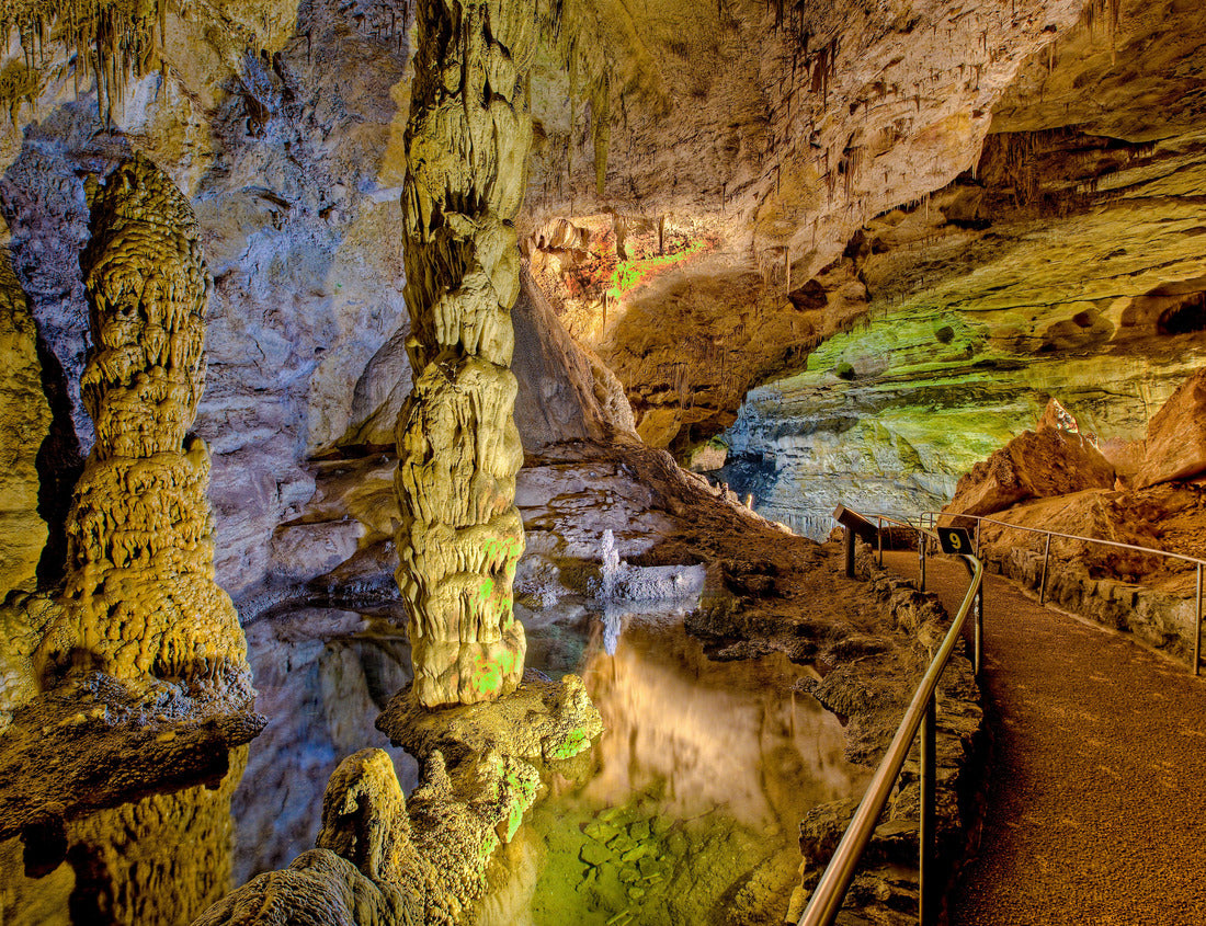 Noah Jigsaw Puzzle Subterranean columns in spring-fed pool, Carlsbad Caverns National Park, New Mexico 1000 Pieces