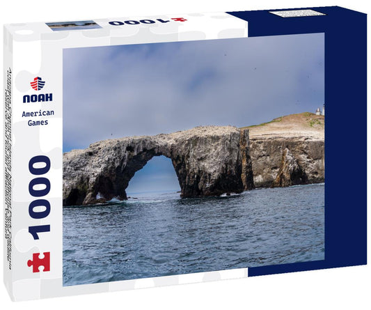 Noah Jigsaw Puzzle Anacapa Channel Islands National Park California coast with Arch rock and lighthouse and wildlife reserve and tourist attraction Ventura 1000 Pieces