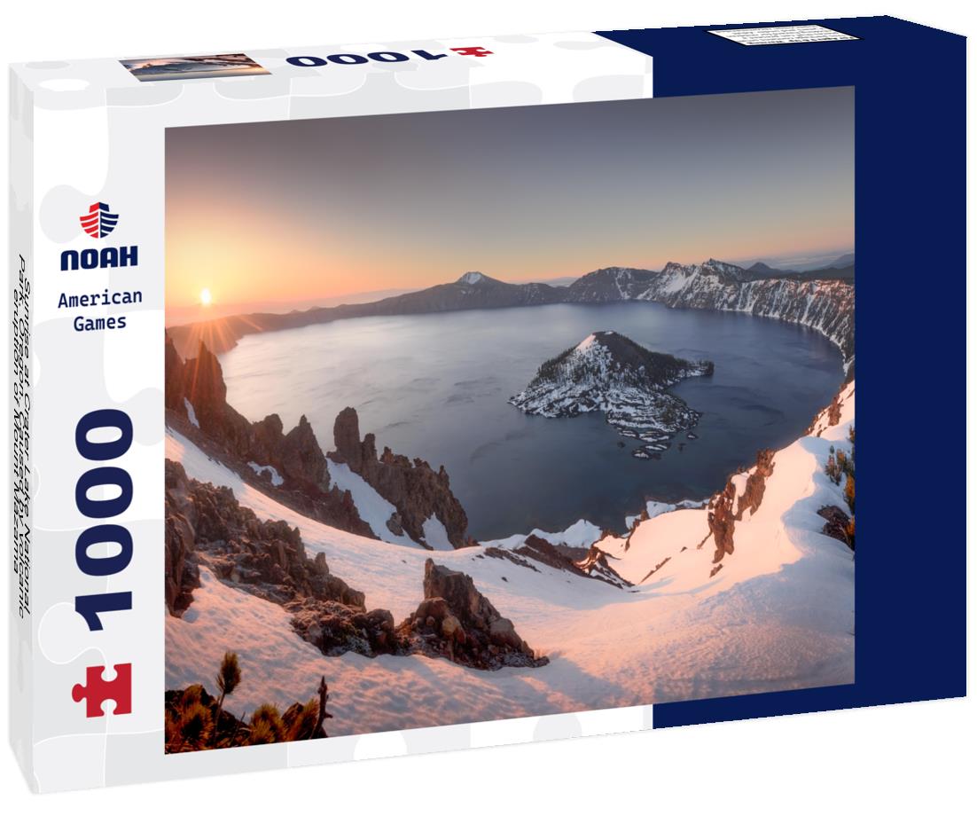Noah Jigsaw Puzzle Sunrise at Crater Lake National Park, Oregon. Caused by volcanic eruption of Mount Mazama 1000 Pieces
