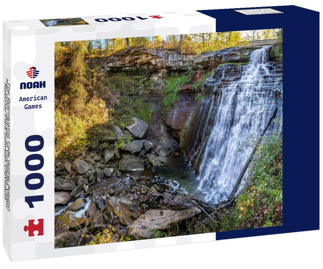 Noah Jigsaw Puzzle The Brandywine Falls during Autumn leaf color change at Cuyahoga Valley National Park between Cleveland and Akron, Ohio 1000 Pieces